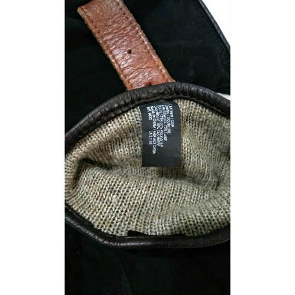 Grandoe Black Leather LambsWool Gloves Medium - Picture 7 of 8